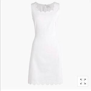 J. Crew White Scalloped Dress NWT Size 0